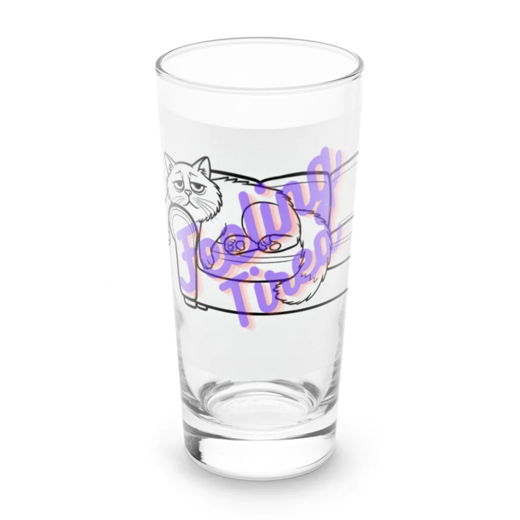 CATZOOのFeeling Tired cat Long Sized Water Glass :front