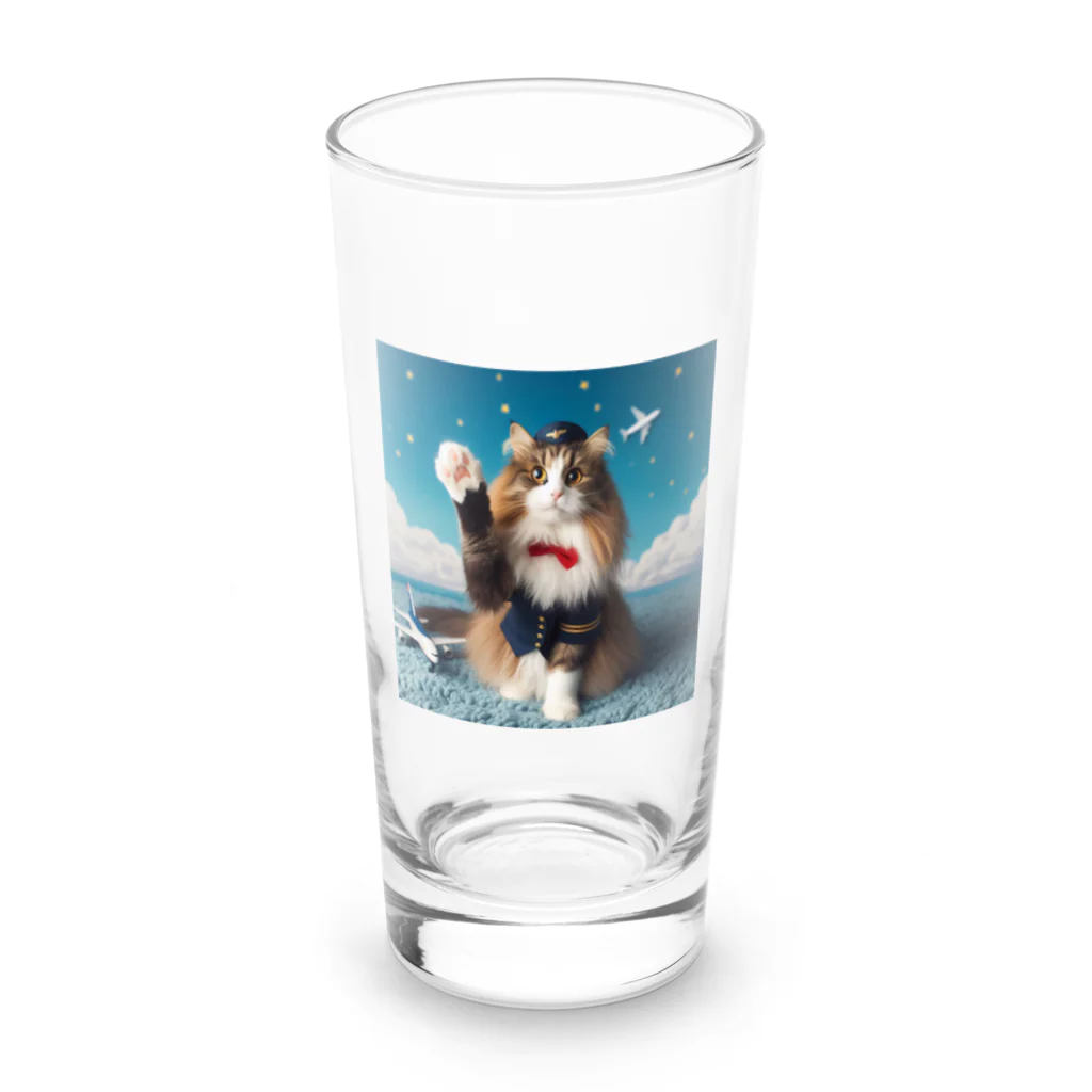 sophie138の猫の客室乗務員 Long Sized Water Glass :front