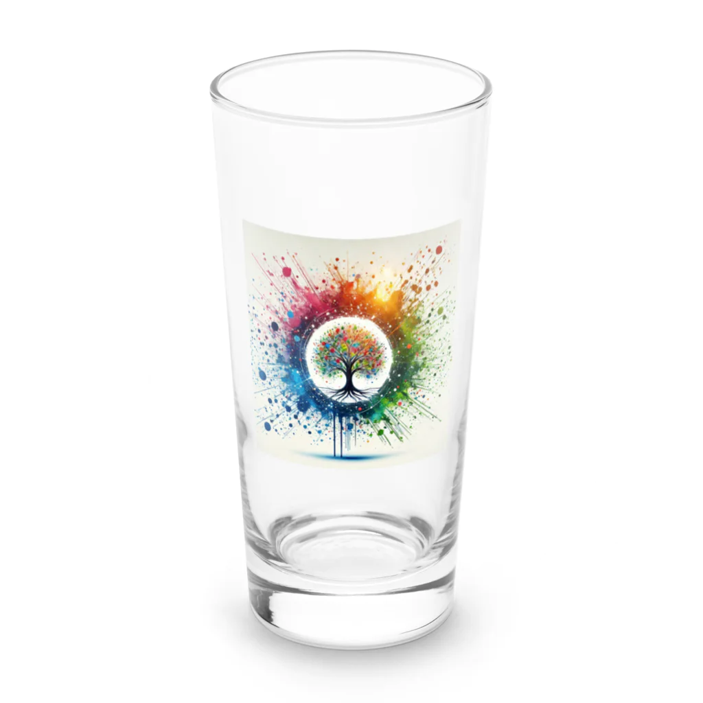 pyoromalの絵具が垂れちゃった・・・ Long Sized Water Glass :front