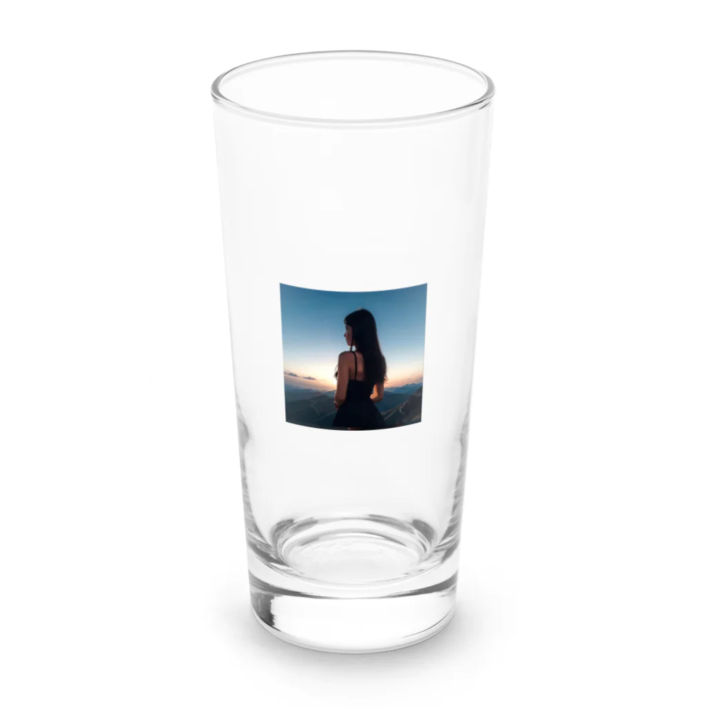 Kenji6260の朝日と美女 Long Sized Water Glass :front
