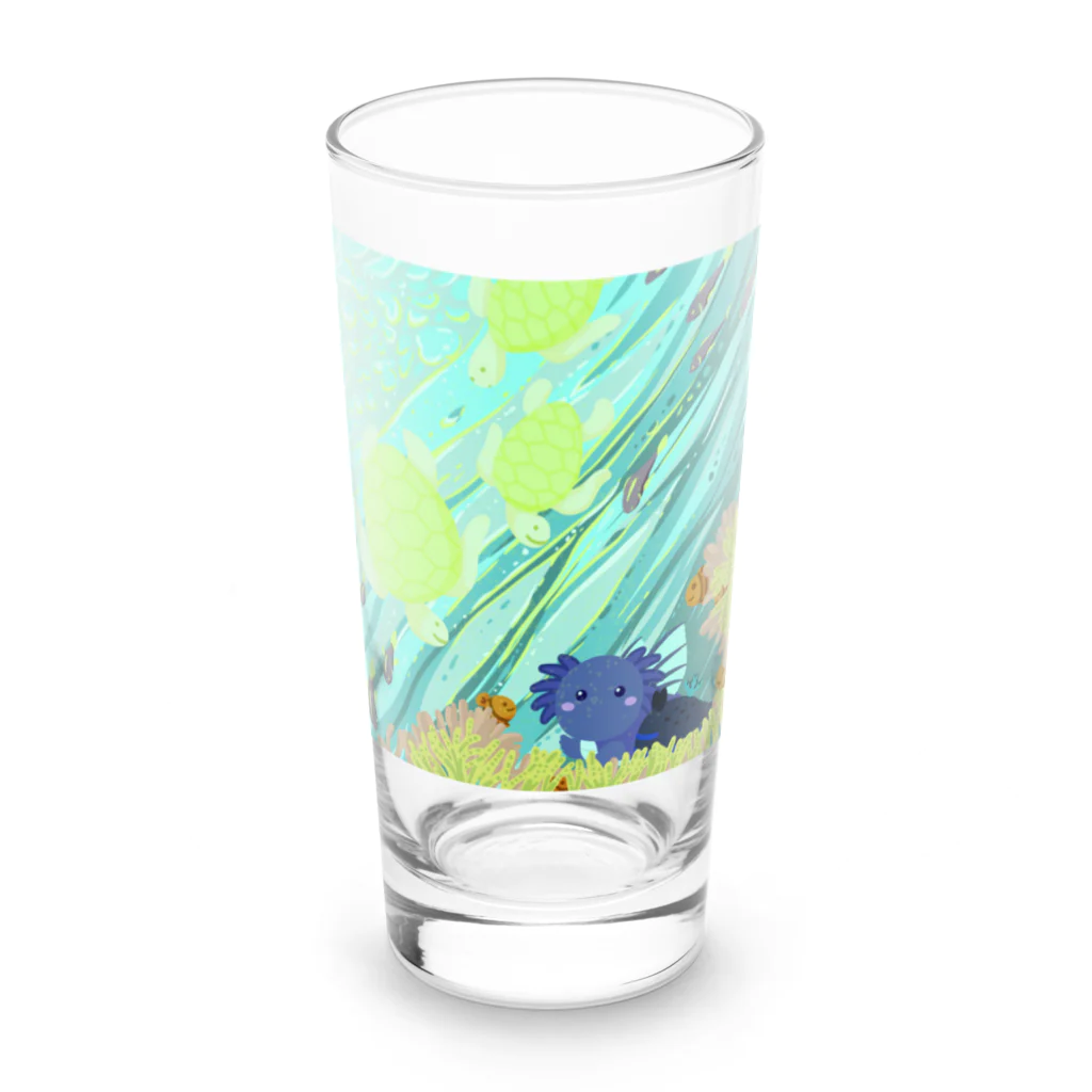 ariariartのBlue submarine【コラボ作品】 Long Sized Water Glass :front