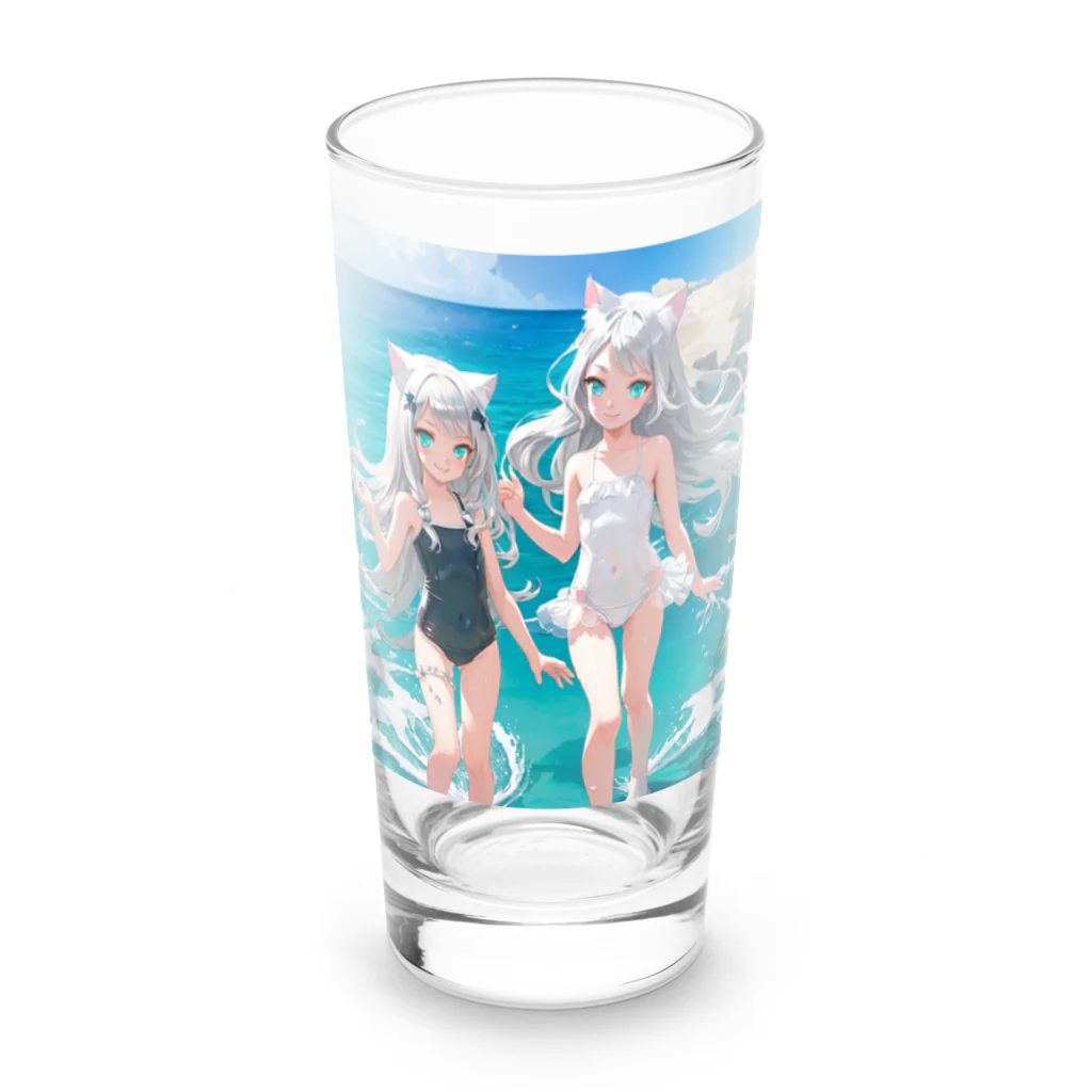 ねむねこのお店の猫耳少女00022 Long Sized Water Glass :front