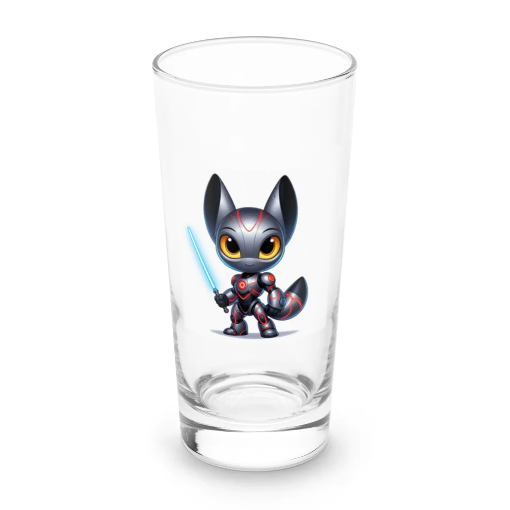 ゆうちゃんNFTいいねの耳長フェネックちゃんヒーローバージョン Long Sized Water Glass :front