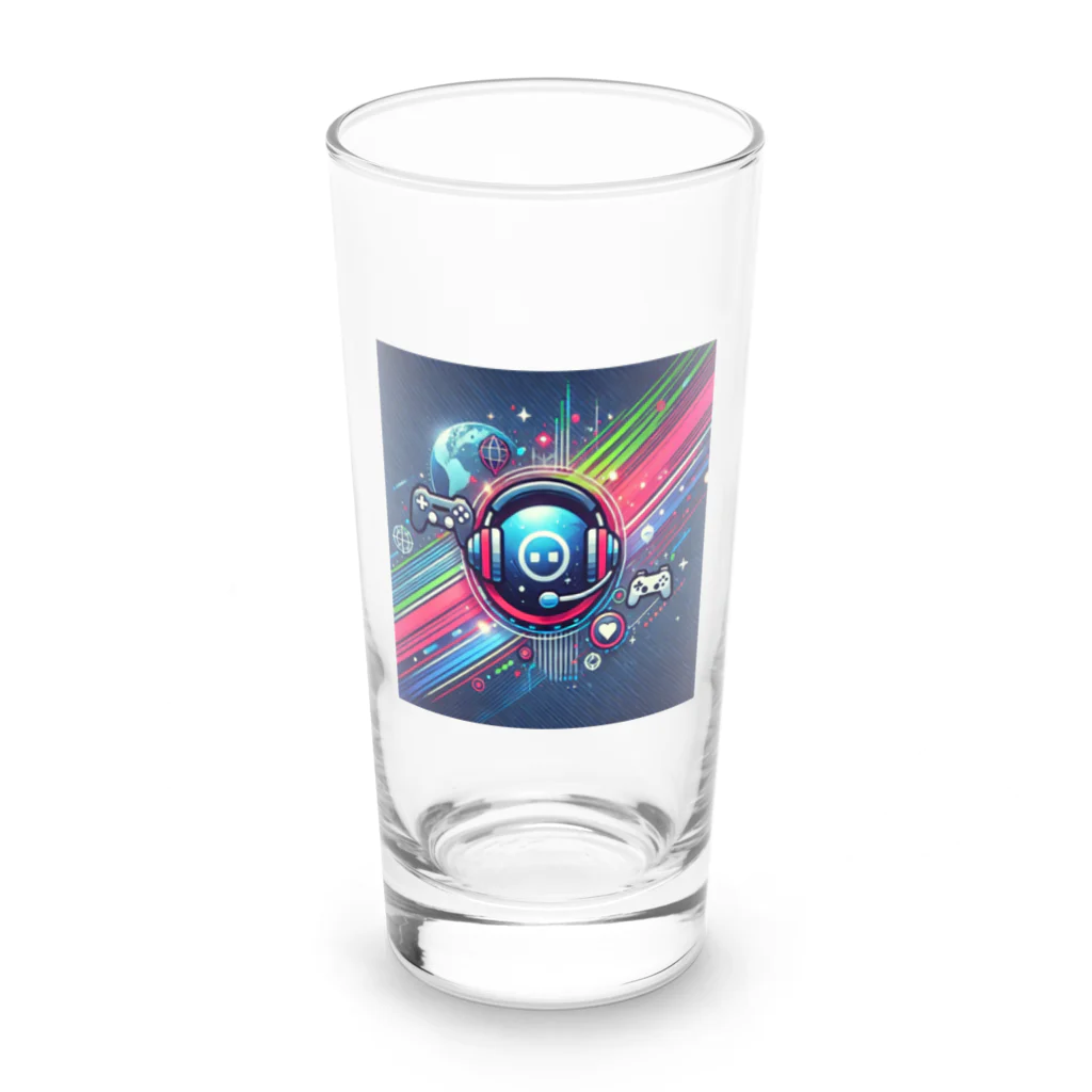 大野裕希_Twitch配信者の大野裕希 ゲームロゴ Long Sized Water Glass :front