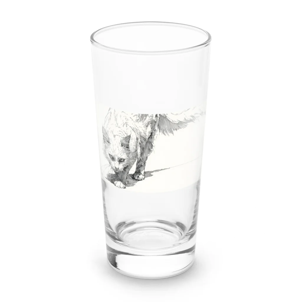 sperz shopの威嚇白猫 Long Sized Water Glass :front
