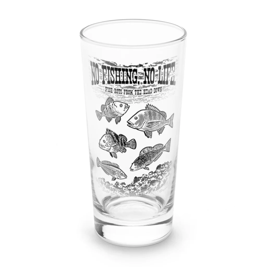 猫と釣り人のFishing_S2_K Long Sized Water Glass :front