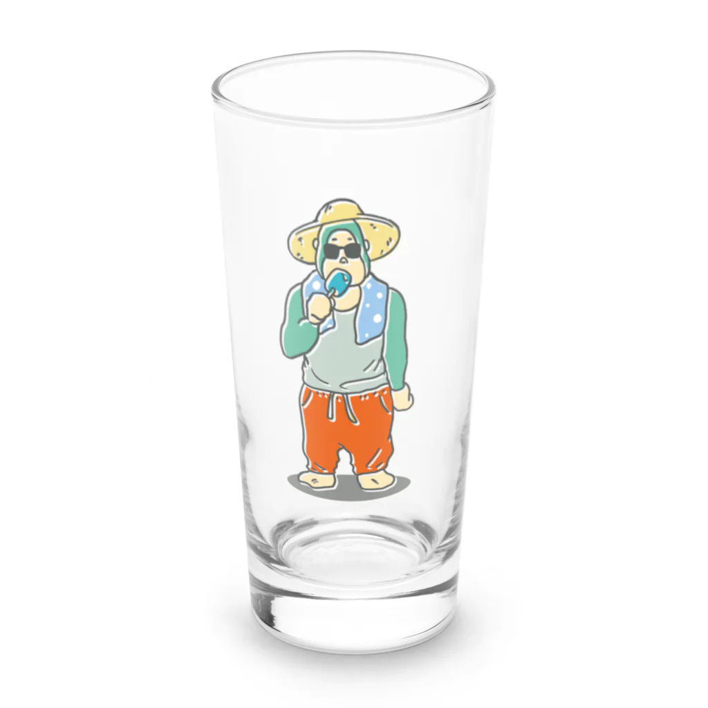 PoPoHouseのごりらのなつさん-アイス Long Sized Water Glass :front