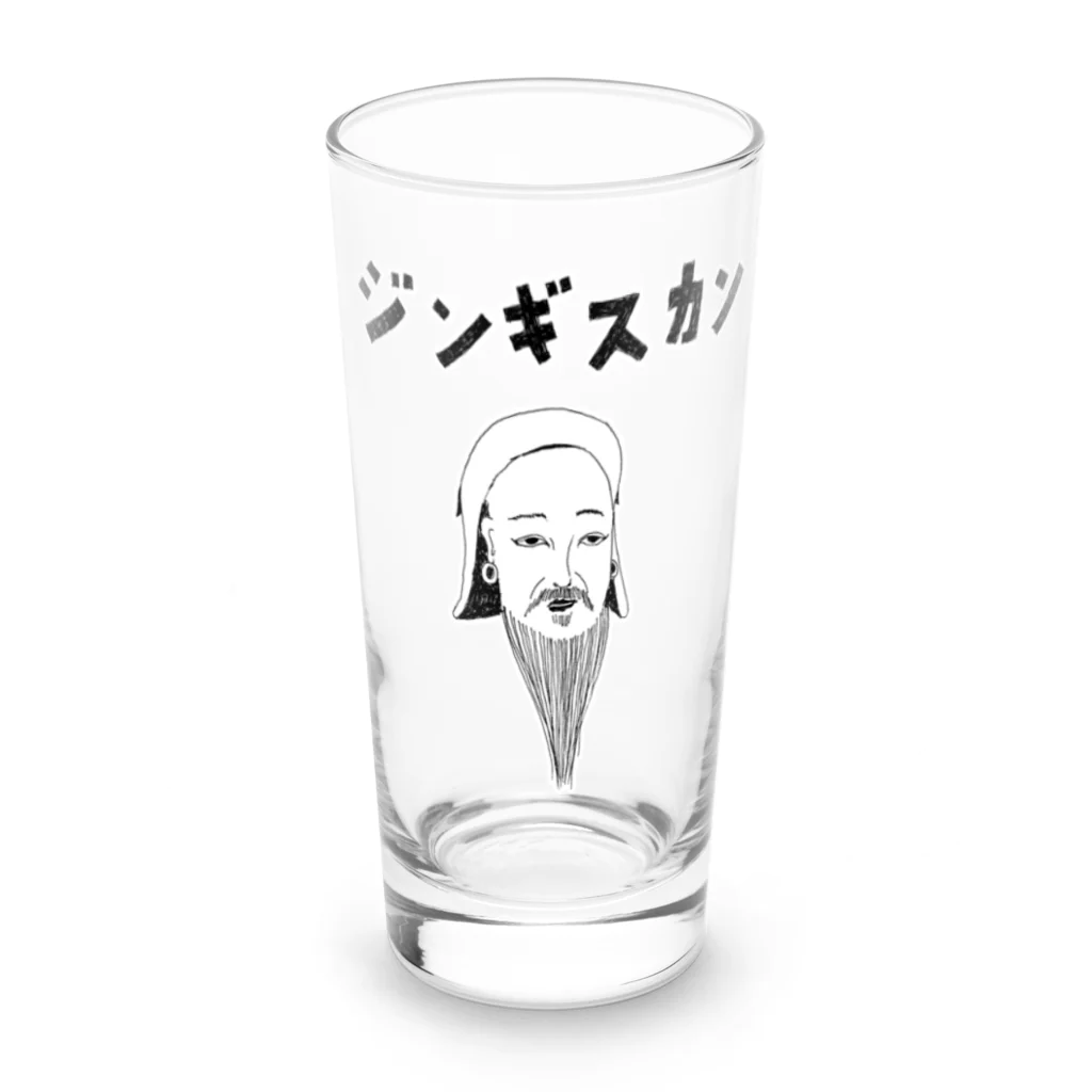 NIKORASU GOの歴史の偉人デザイン「ジンギスカン」（Tシャツ・パーカー・グッズ・ETC） Long Sized Water Glass :front