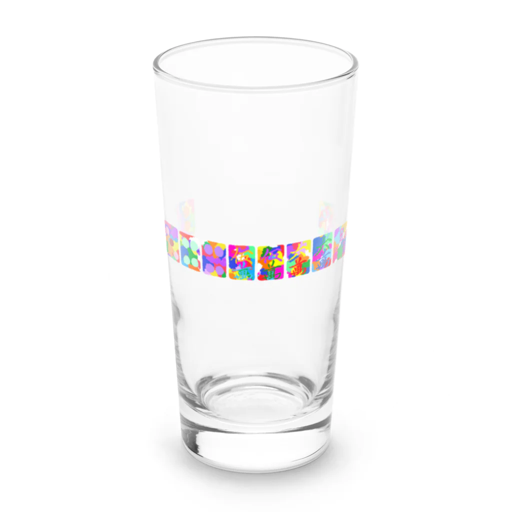 meiroのカラフルな七対子 Long Sized Water Glass :front