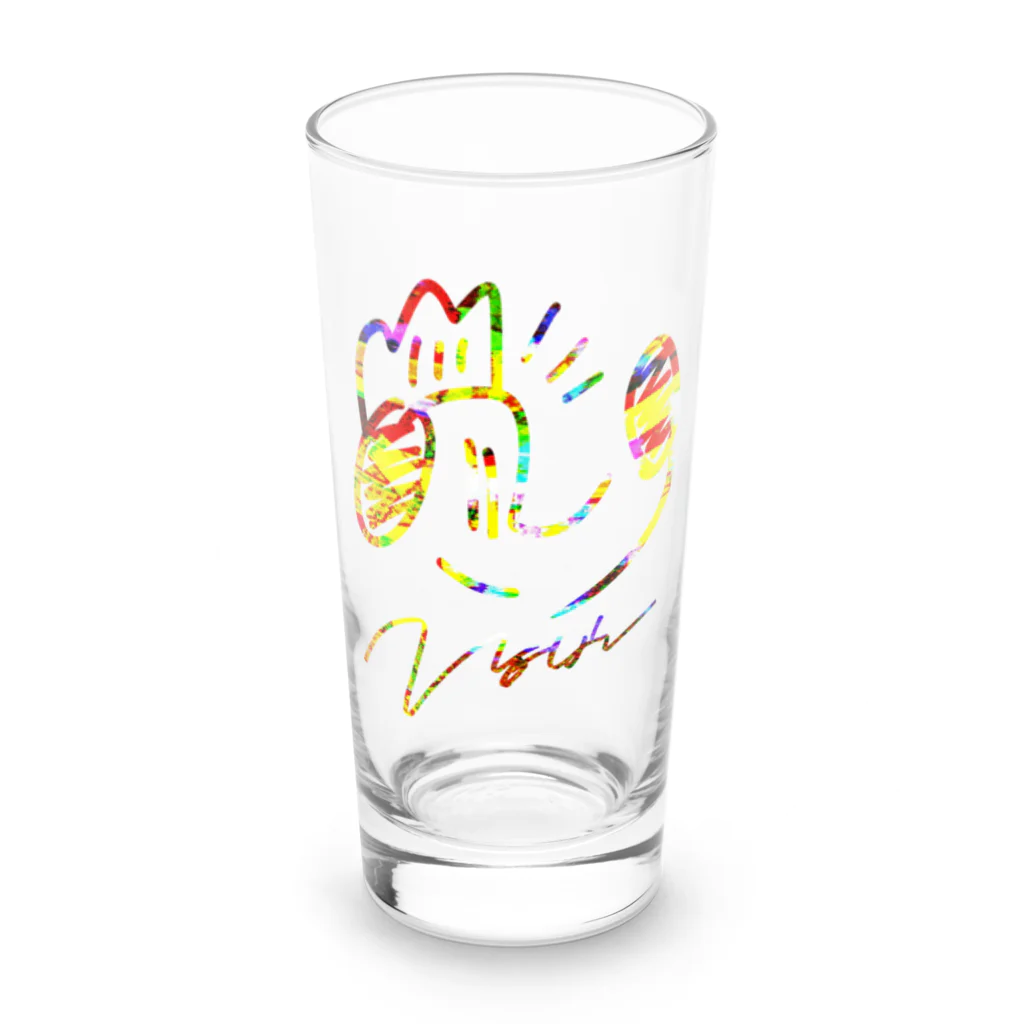 約束の場末×はとみ図案のいぬきんぐCOLORFUL Long Sized Water Glass :front