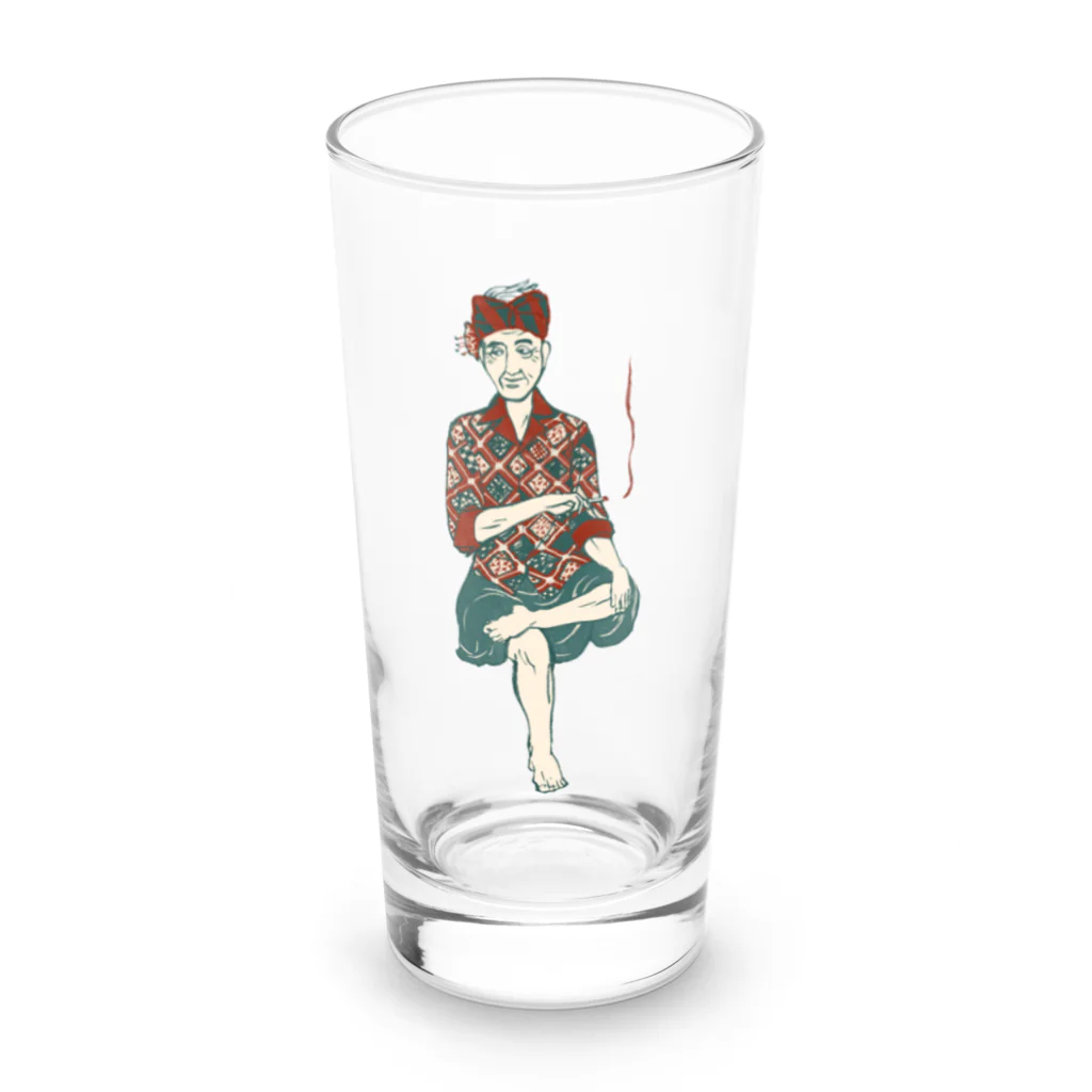 IZANAMI by Akane Yabushitaの【バリの人々】おじいちゃん Long Sized Water Glass :front