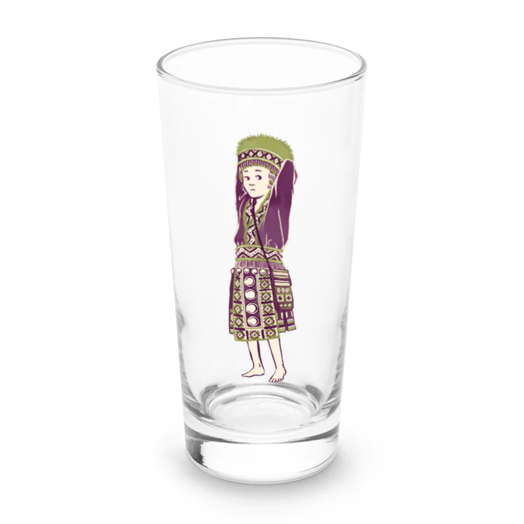 IZANAMI by Akane Yabushitaの【タイの人々】モン族の女の子 Long Sized Water Glass :front