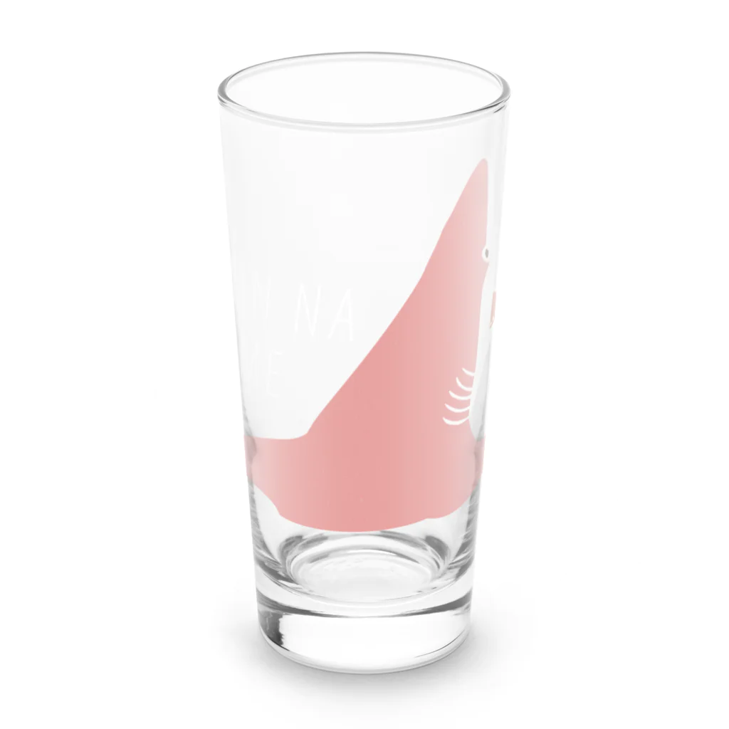 さかたようこ / サメ画家のほっとひと息サメ〈濃いめの地色向け〉 Long Sized Water Glass :front