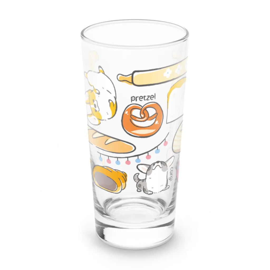 サカモトリエ/イラストレーターのコーギーパン（横長） Long Sized Water Glass :front