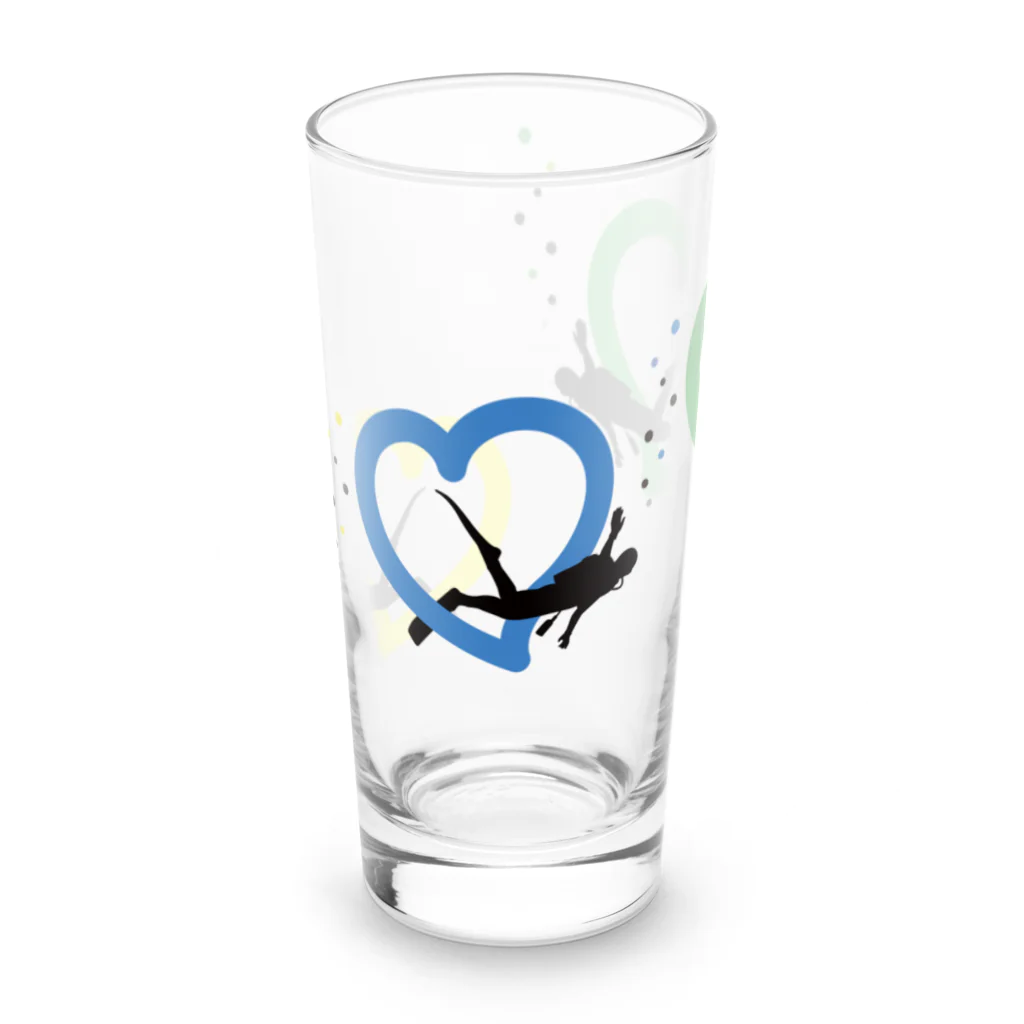 風の色えんぴつのダイバーLove Long Sized Water Glass :front