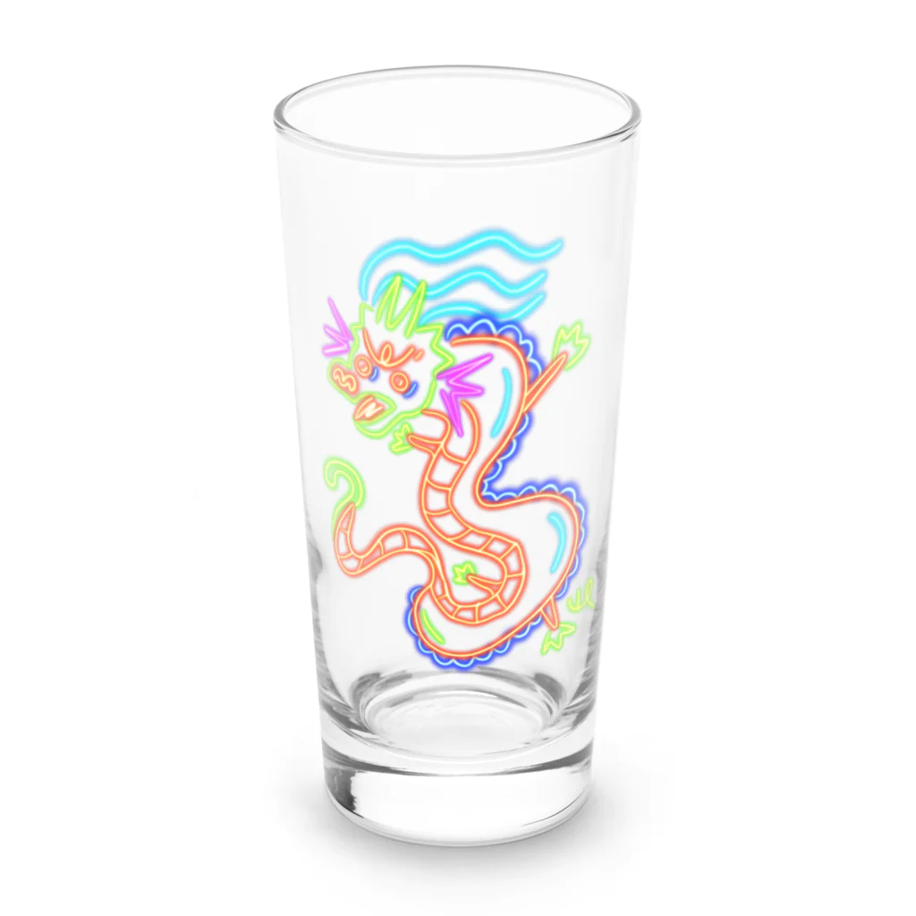 ビレイダオのネオン　龍 Long Sized Water Glass :front