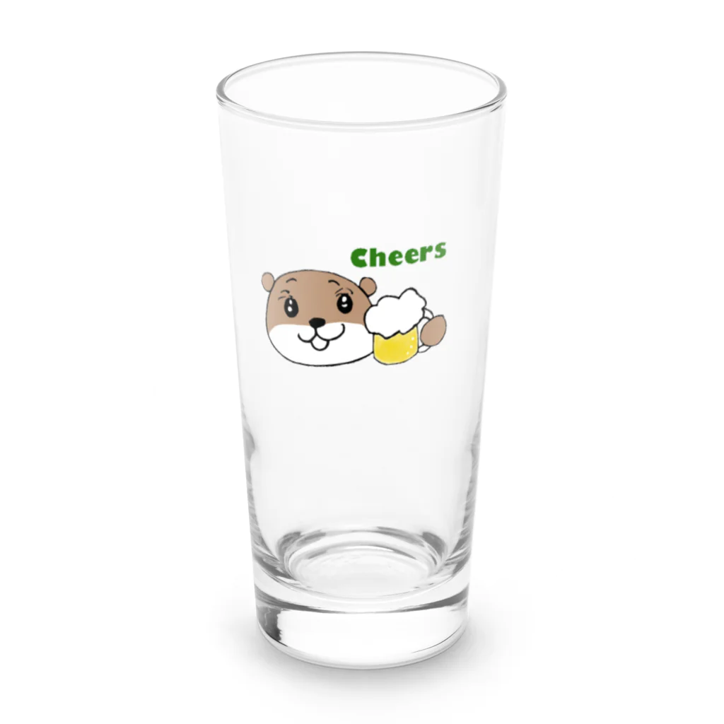 ドキドキ星人の乾杯カワウソ Long Sized Water Glass :front