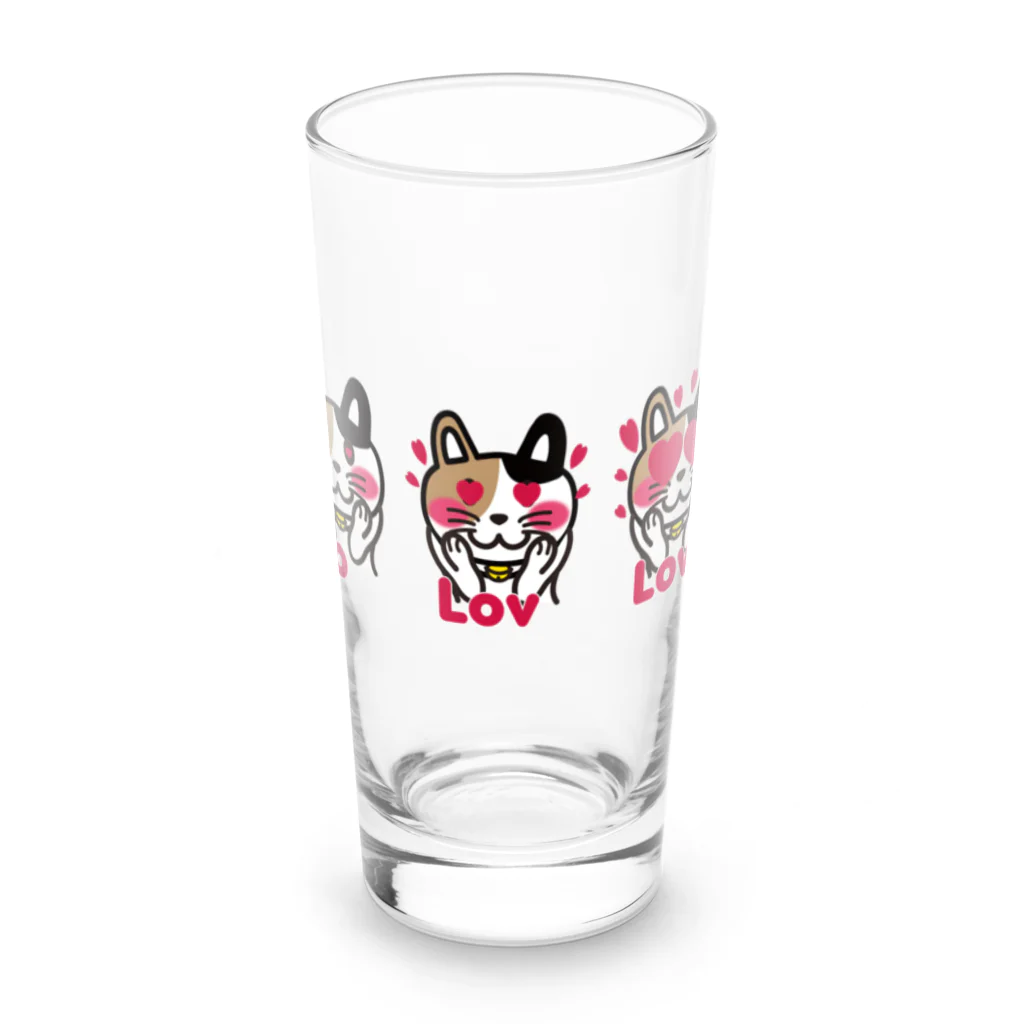 キッズモード某のねこLove Long Sized Water Glass :front