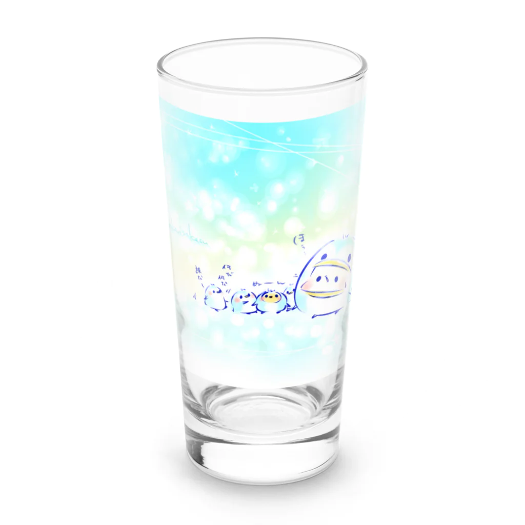 灯さかすのひんやりペンギンましまろう Long Sized Water Glass :front