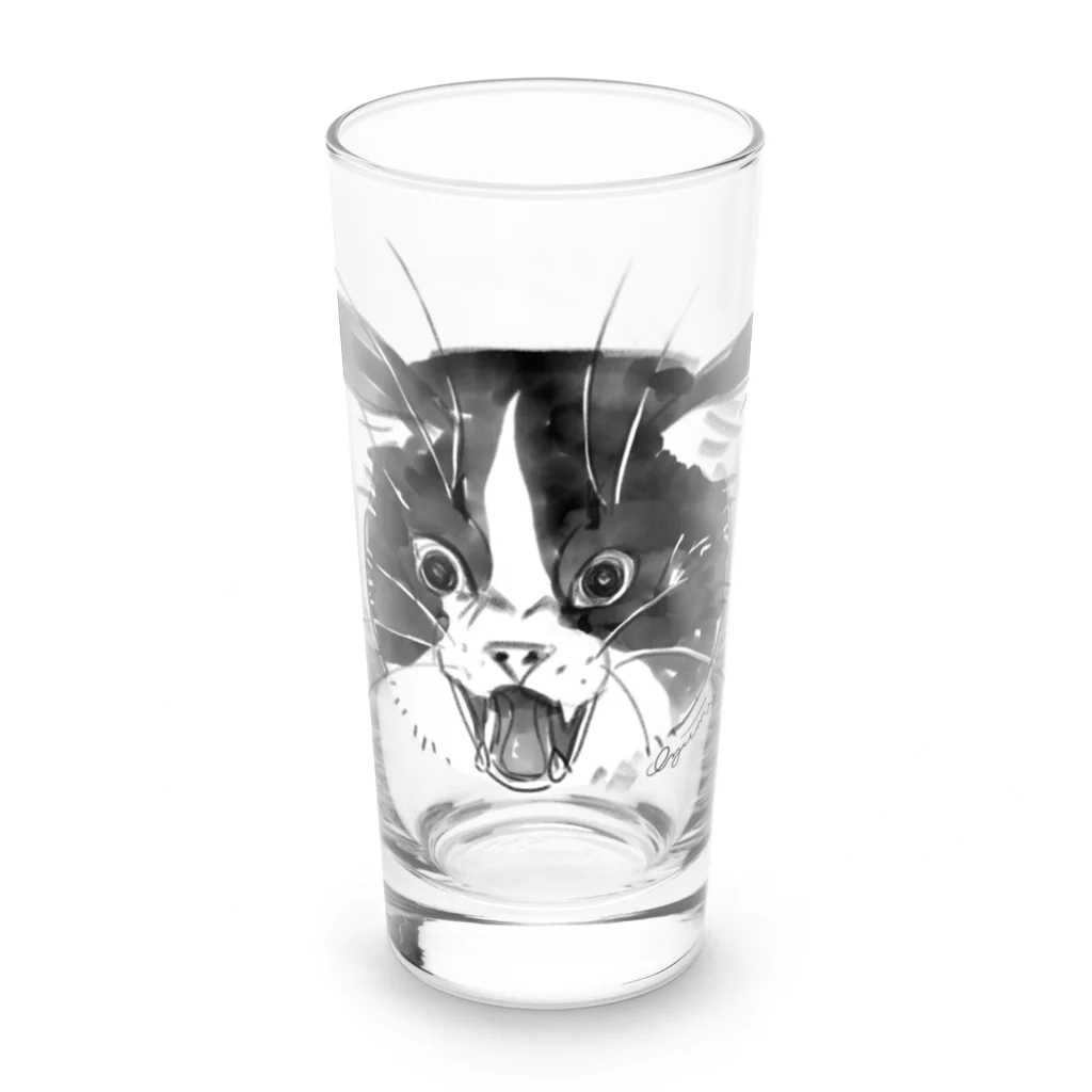 IZ_sketchのゆるさぬ猫 Long Sized Water Glass :front