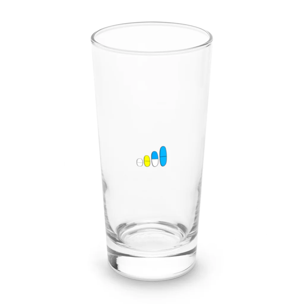 ぶるーの薬のアンテナ Long Sized Water Glass :front