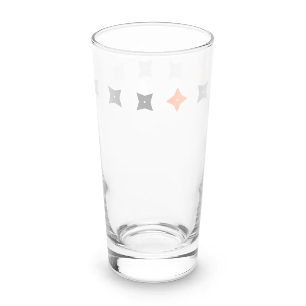 cosmicatiromの手裏剣　灰桃 Long Sized Water Glass :front