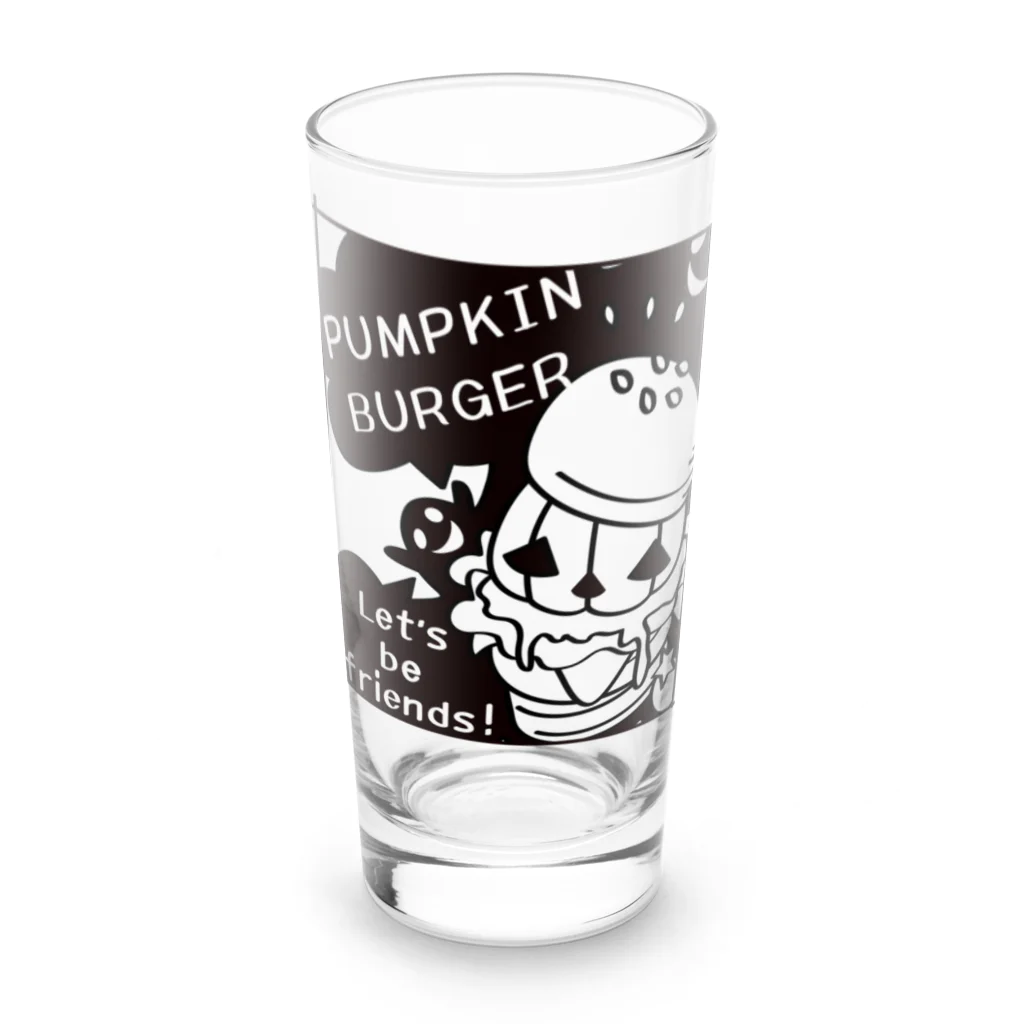 イラスト MONYAAT のGz かぼちゃバーガーＤ_M Long Sized Water Glass :front