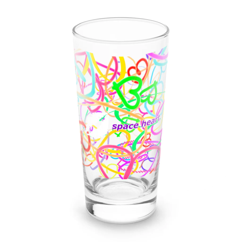 ZORUMEKIA あぞじぃーからの（zorumekia369）の宇宙ハート2💓 Long Sized Water Glass :front