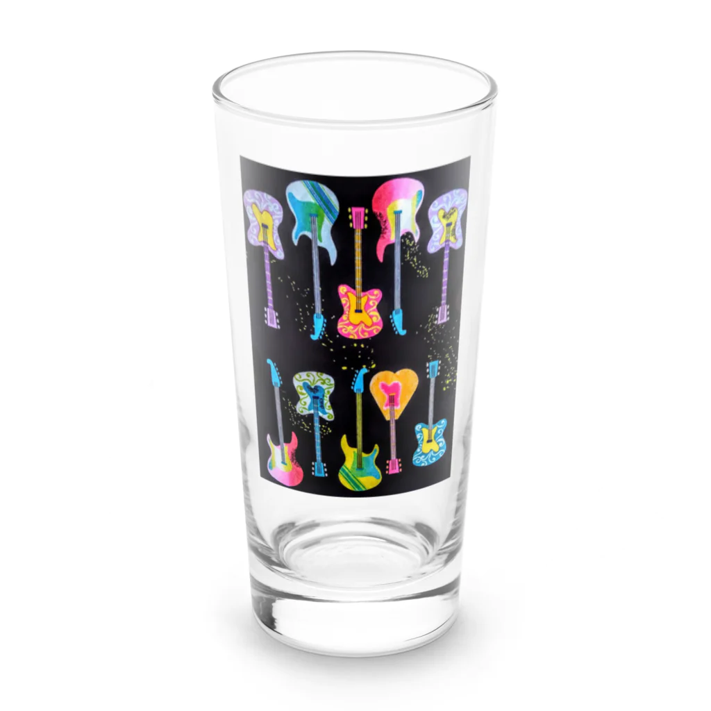 Rock★Star Guitar School 公式Goodsのサイケ🎸ギター Long Sized Water Glass :front