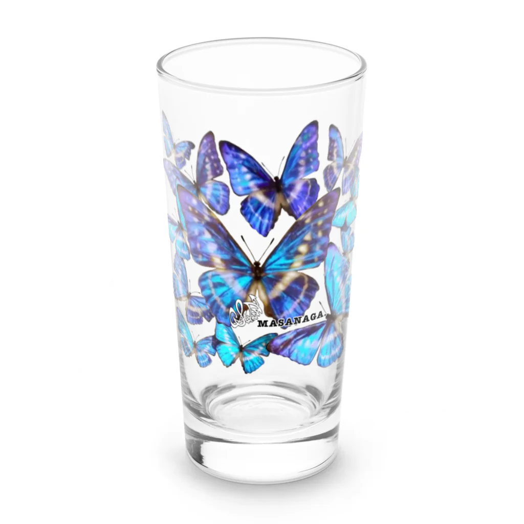 MASANAGA-zenshowのBlue butterfly🦋 Long Sized Water Glass :front