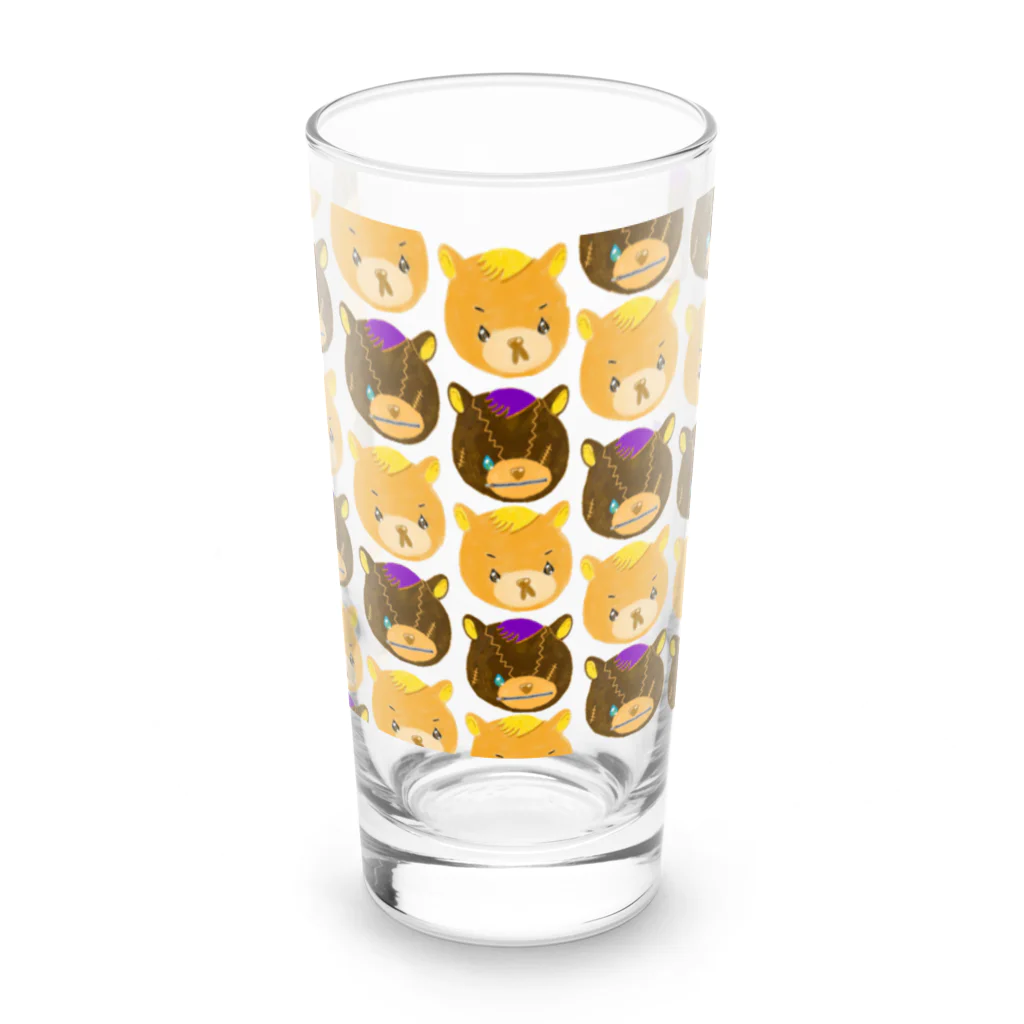 くまのマーク&マクセニのくまのマークとマクセニがいっぱい Long Sized Water Glass :front