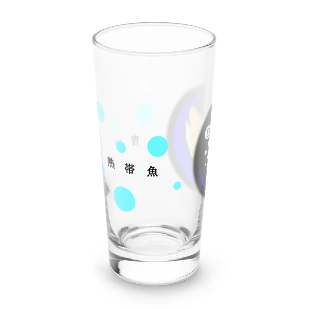 idumi-artの青い月と熱帯魚🐠 Long Sized Water Glass :front