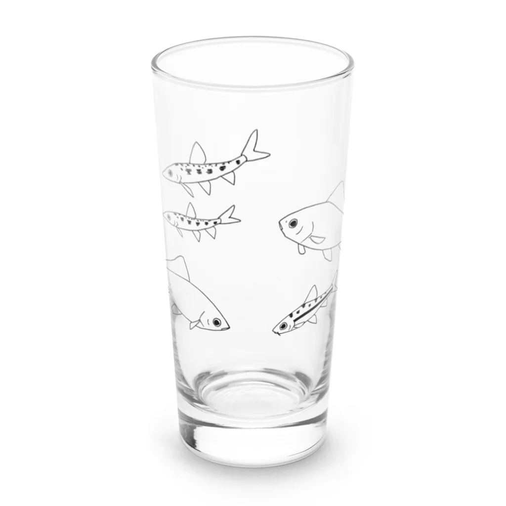 ikanecoのびわすなず Long Sized Water Glass :front