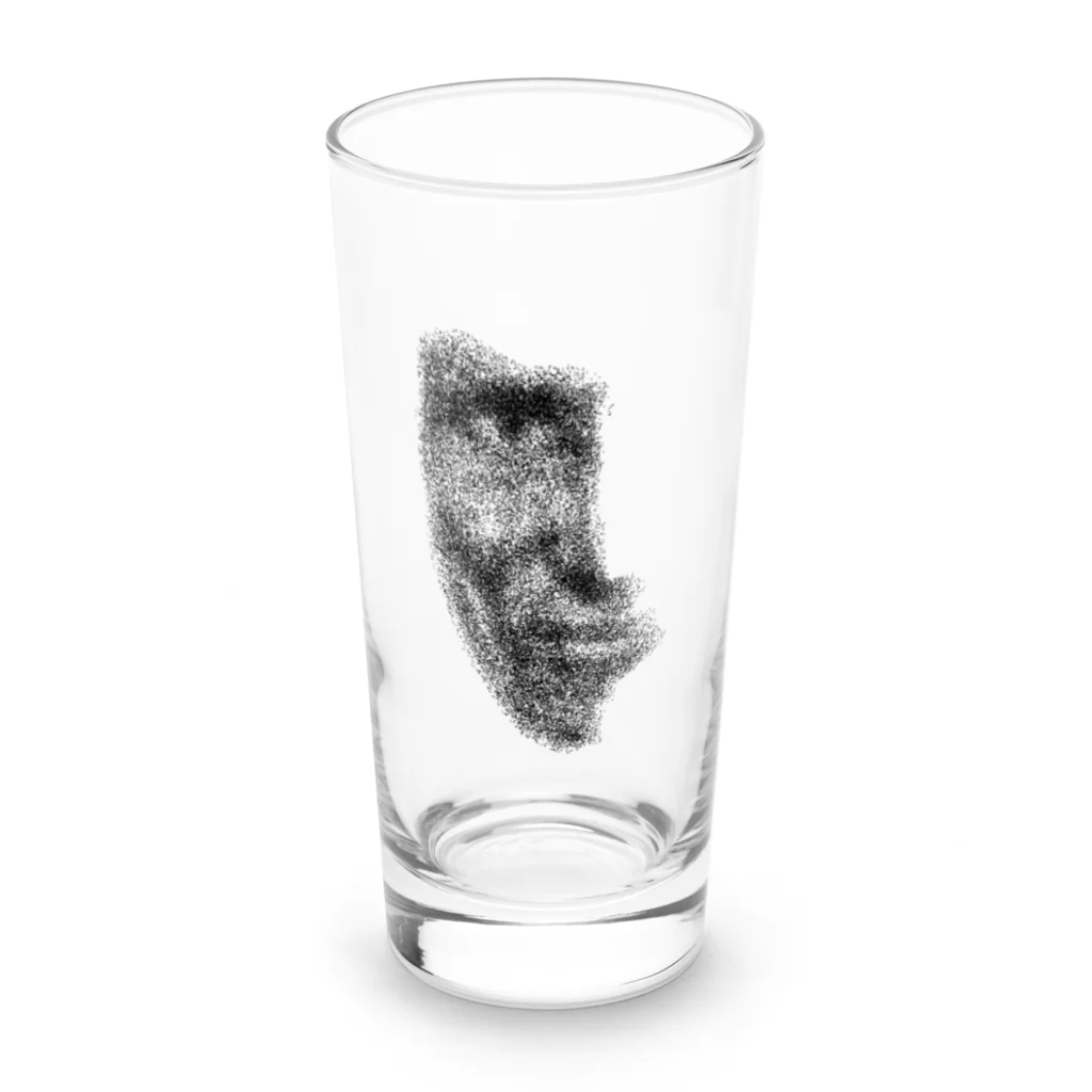 謎モノ店の点描の男 Long Sized Water Glass :front