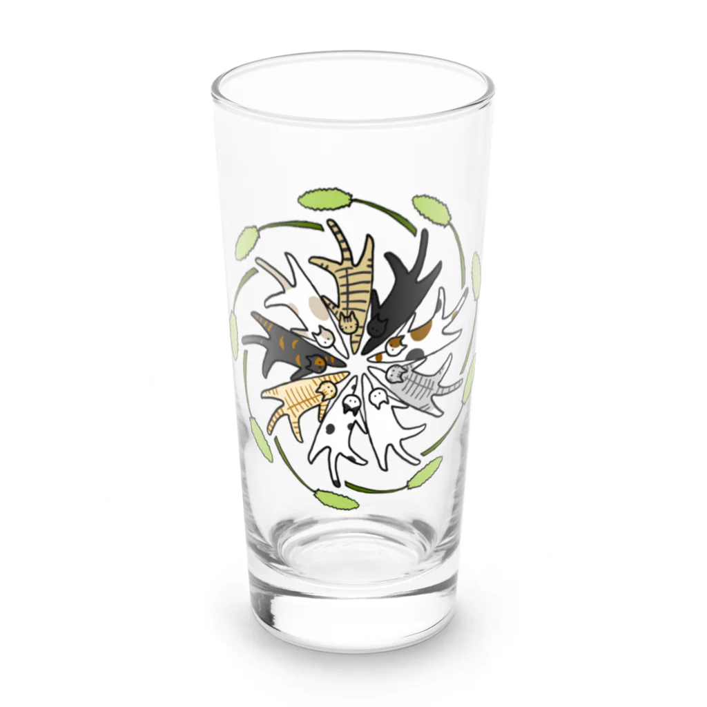 梅咲イラストワークの和猫じゃらし Long Sized Water Glass :front