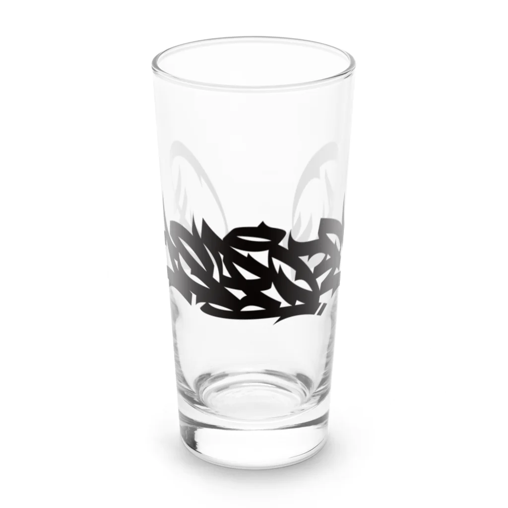 yusponzのロゴ　黒 Long Sized Water Glass :front