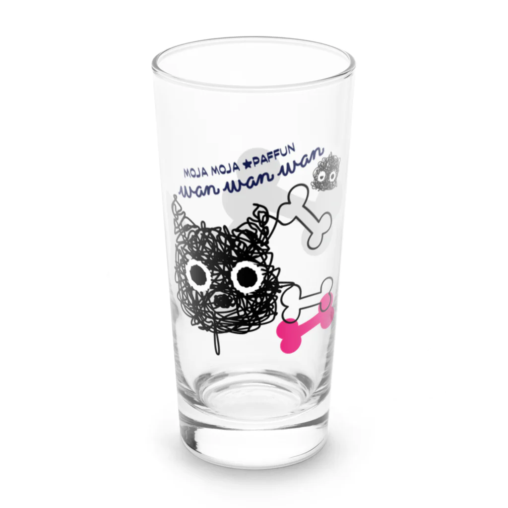 イラスト MONYAAT のCT107 もじゃもじゃ★ぱっふん*wanwanwanA Long Sized Water Glass :front