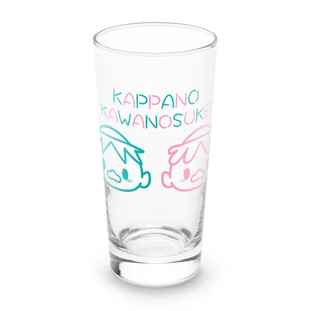 kima-maniのかっぱのかわのすけ-フェイス2- Long Sized Water Glass :front