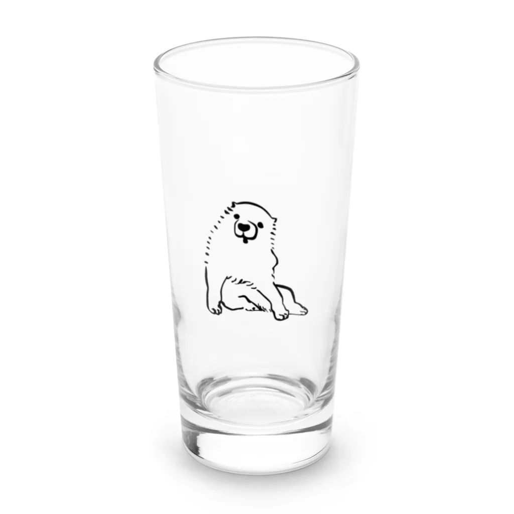 しろくろの犬の犬 / 長沢芦雪 Long Sized Water Glass :front