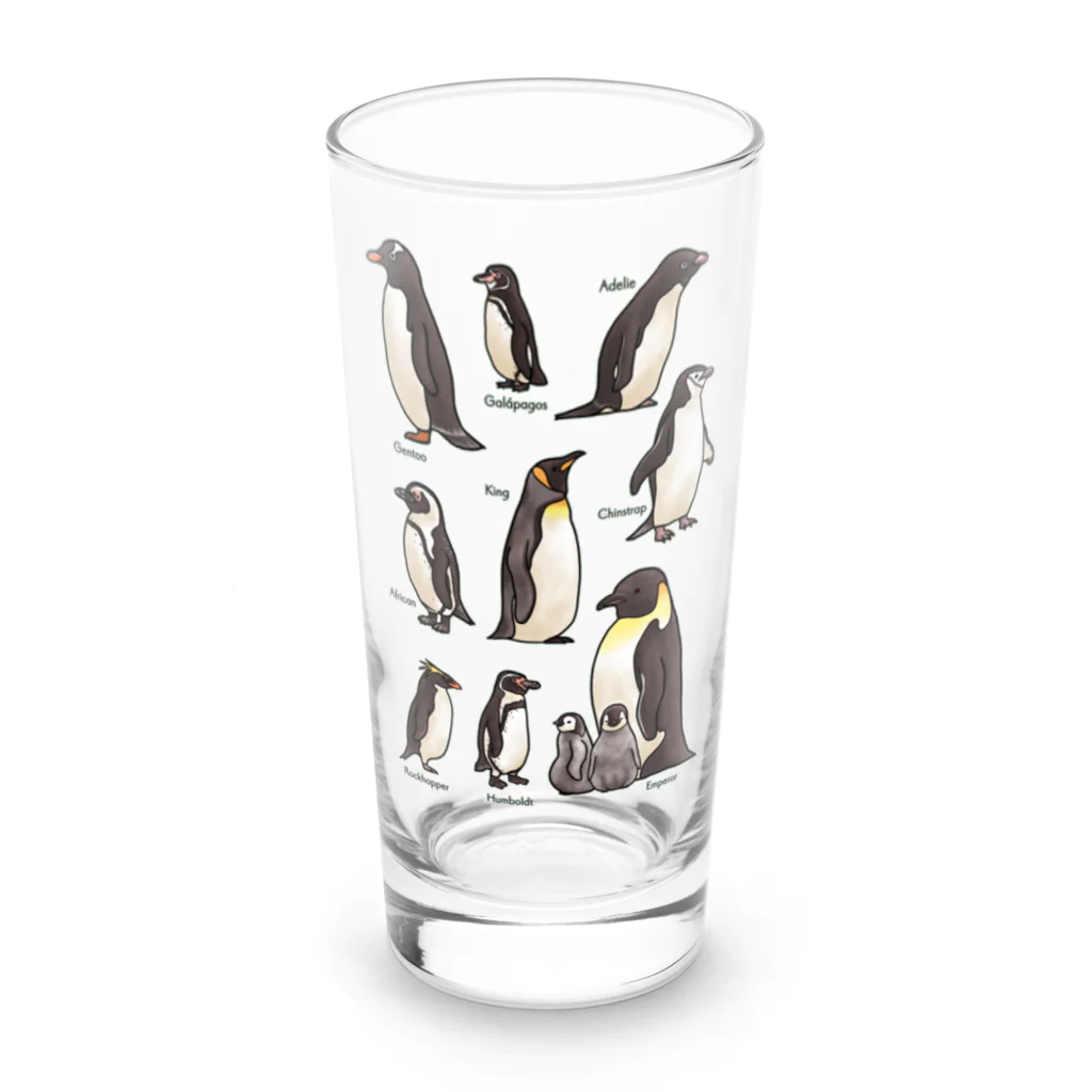 huroshikiのペンギンだらけ Long Sized Water Glass :front