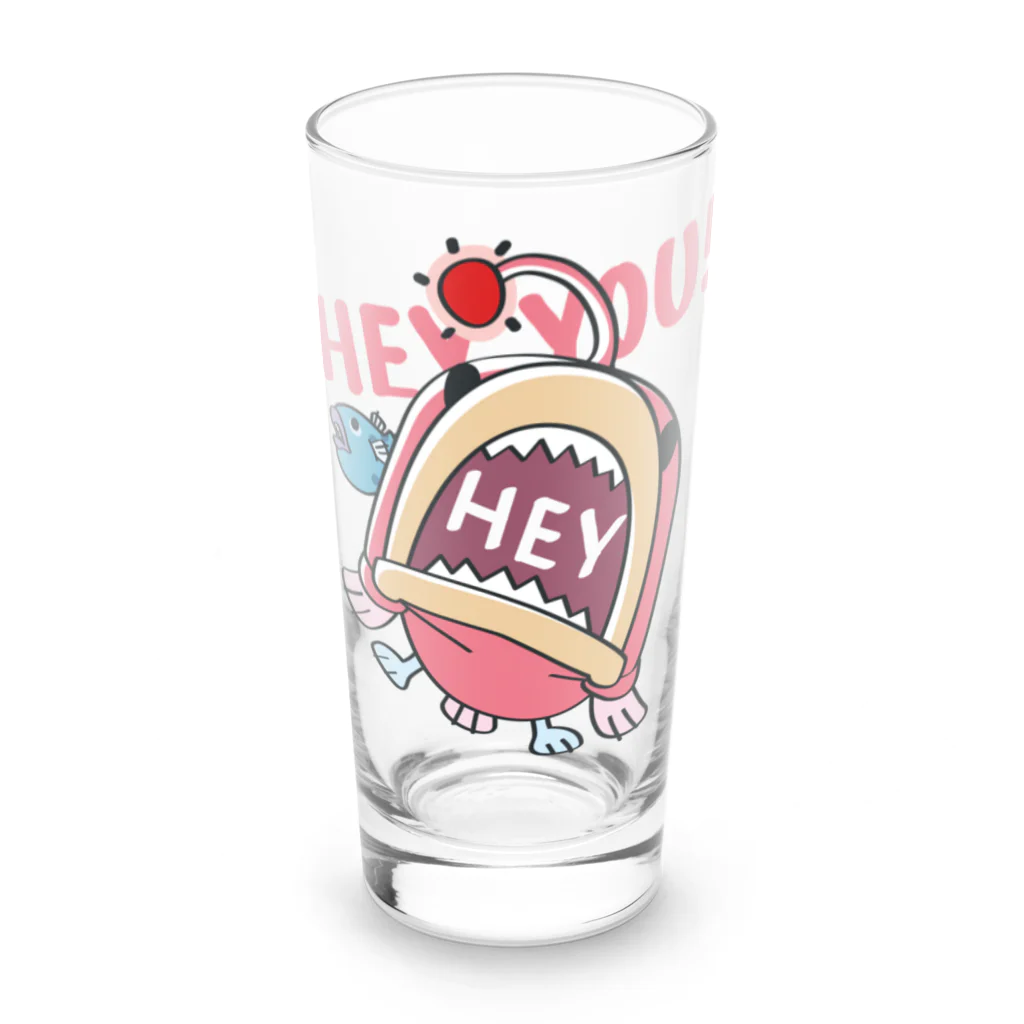 イラスト MONYAAT のHEY YOU!*釣れたかもA* Long Sized Water Glass :front