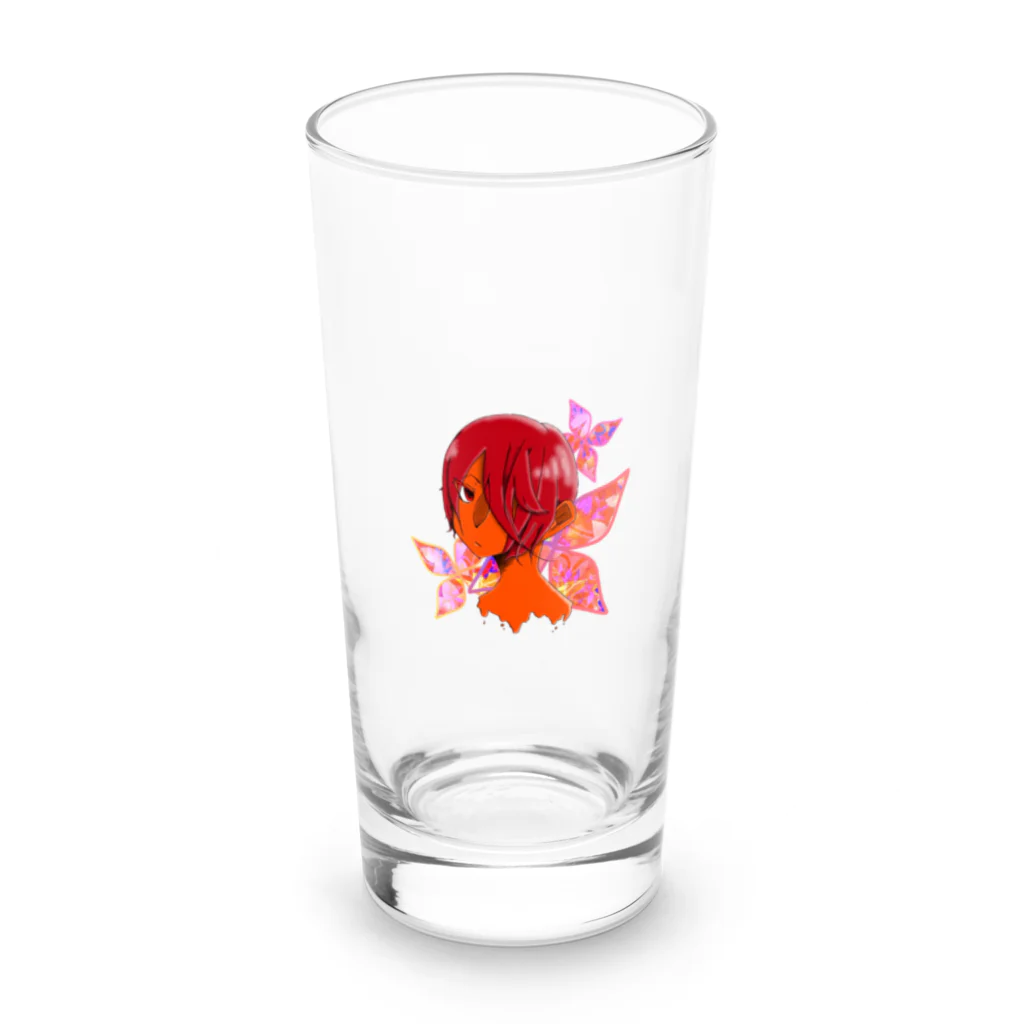 川沿い豆工房 出張所の華、花。 Long Sized Water Glass :front