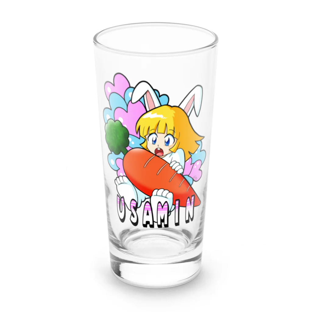 ほしまろずのうさみん(ロゴ入り) Long Sized Water Glass :front