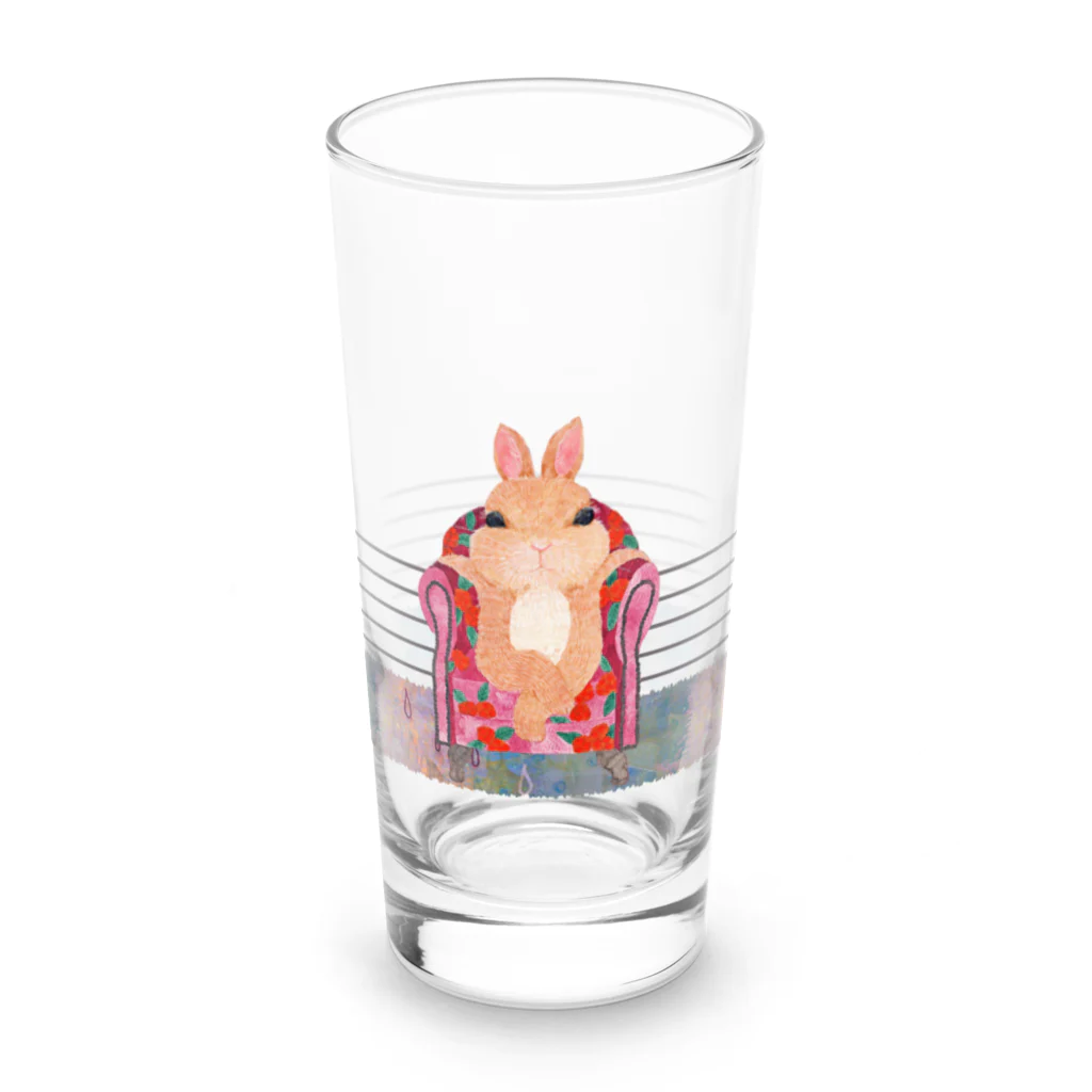  kuriko のえらそうなうさぎのタンブラー Long Sized Water Glass :front