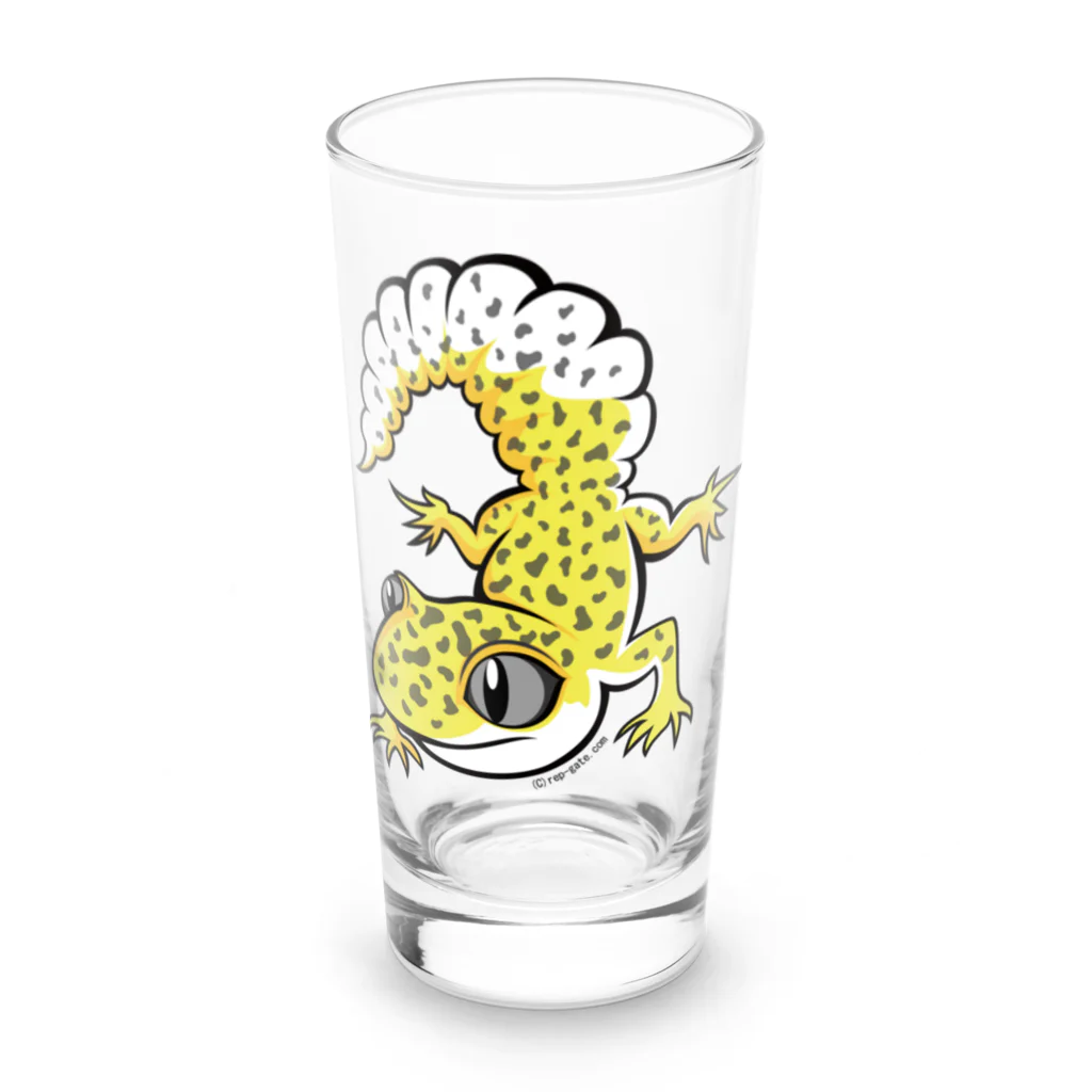 もむのふの爬虫類グッズやさんのレオパちゃん Long Sized Water Glass :front