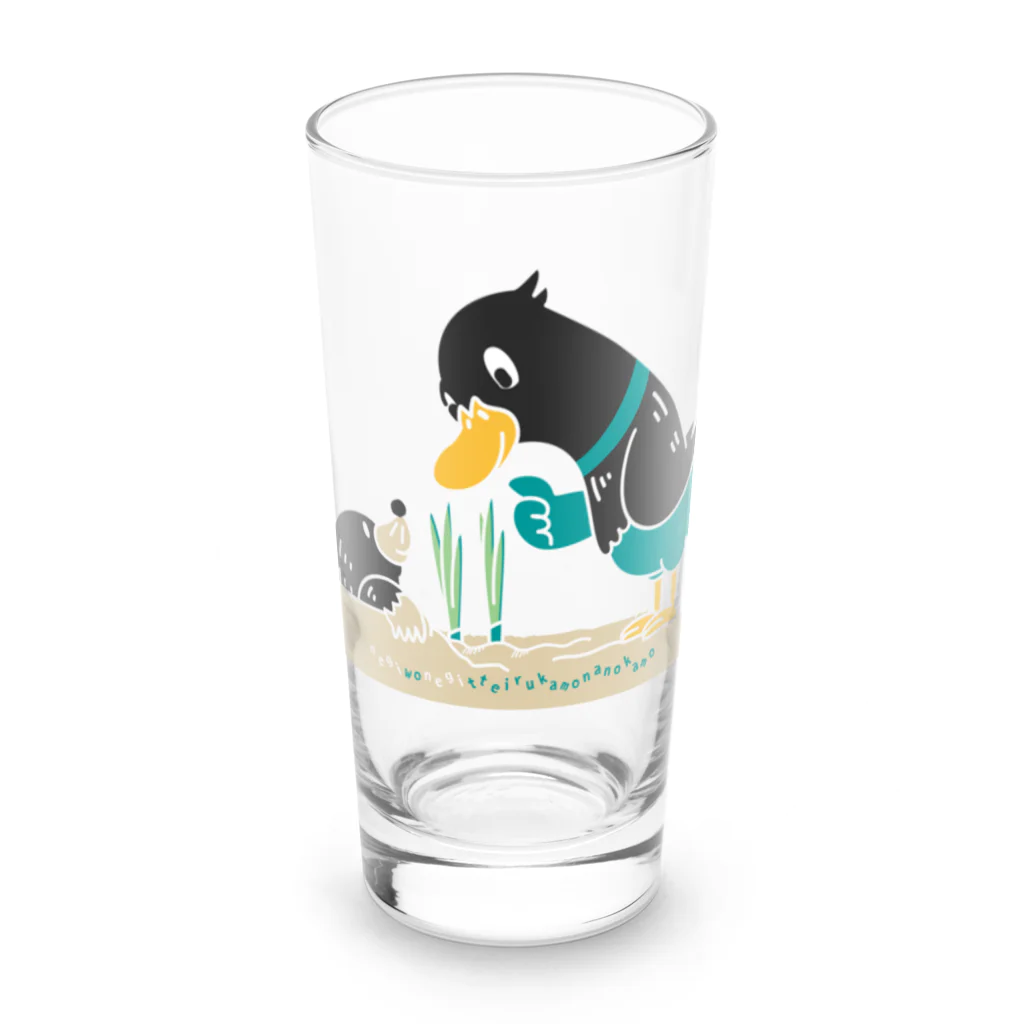 イラスト MONYAAT のねぎってる鴨カモ BM 白フチなし  Long Sized Water Glass :front