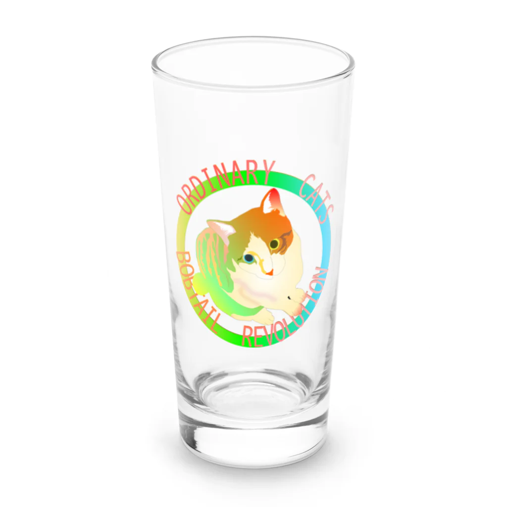 『NG （Niche・Gate）』ニッチゲート-- IN SUZURIのOrdinary Cats03h.t.(春) Long Sized Water Glass :front