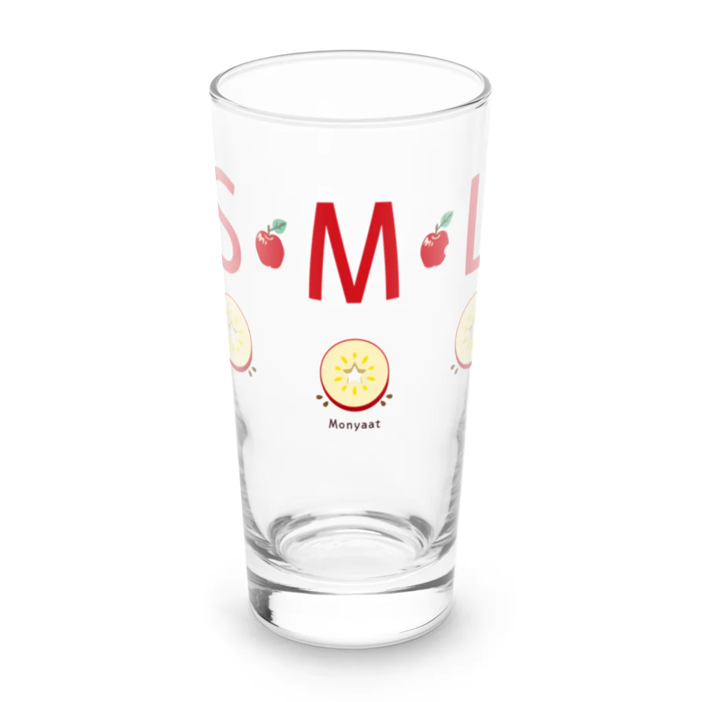 イラスト MONYAAT のML002 SMLTシャツのりんごすたぁ*輪切りのリンゴ Long Sized Water Glass :front