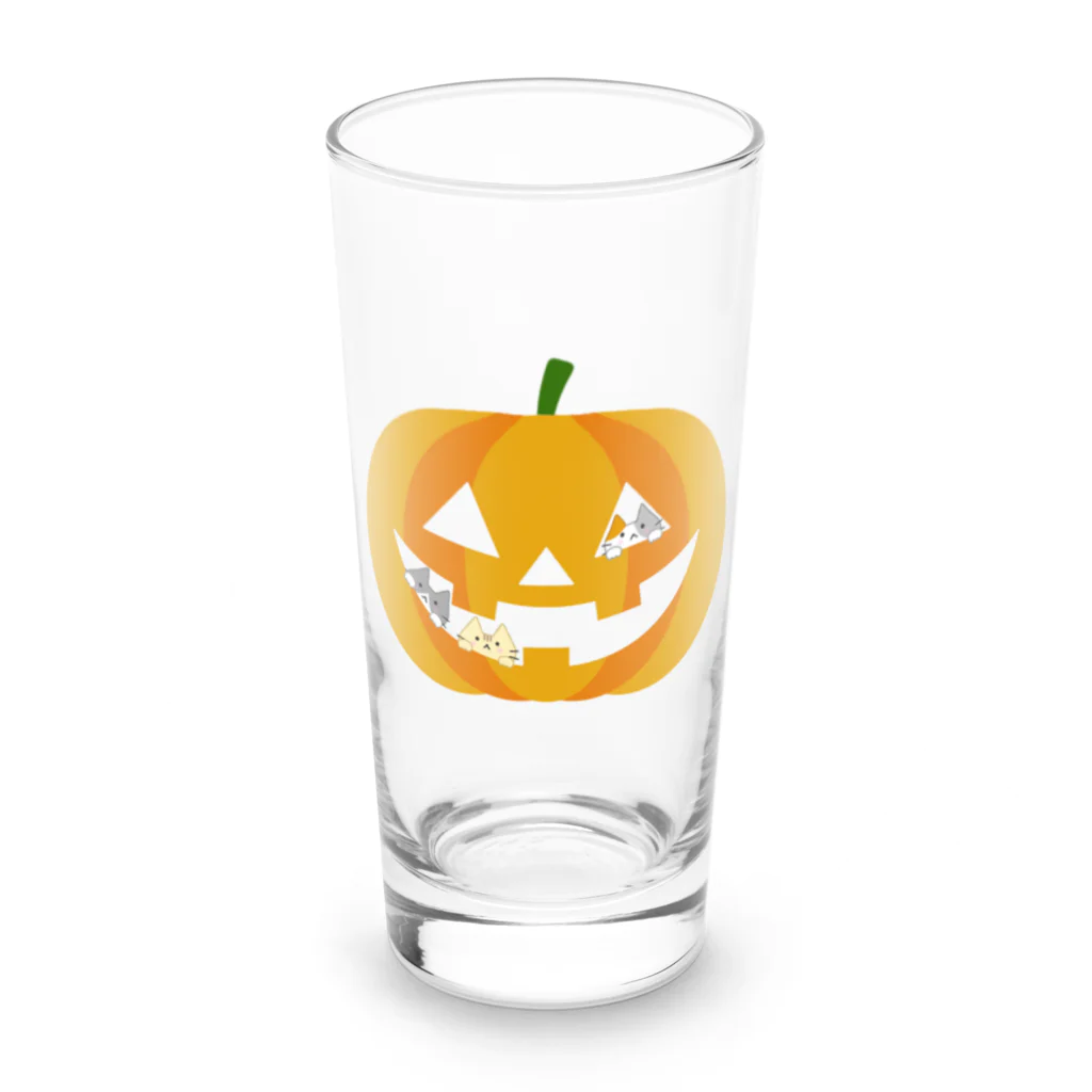 めいぷるのかぼちゃにゃ Long Sized Water Glass :front