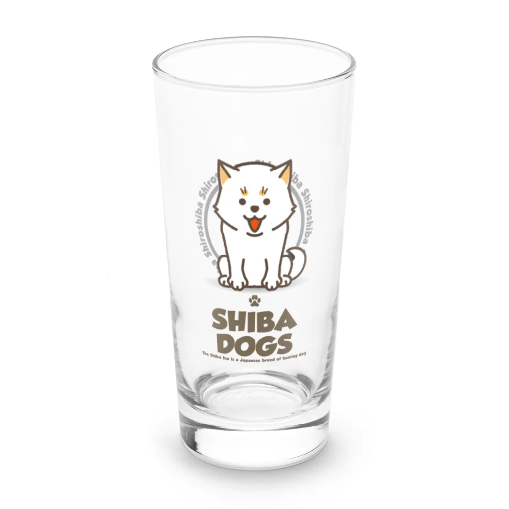 neguse511のSHIBA DOG　白 Long Sized Water Glass :front